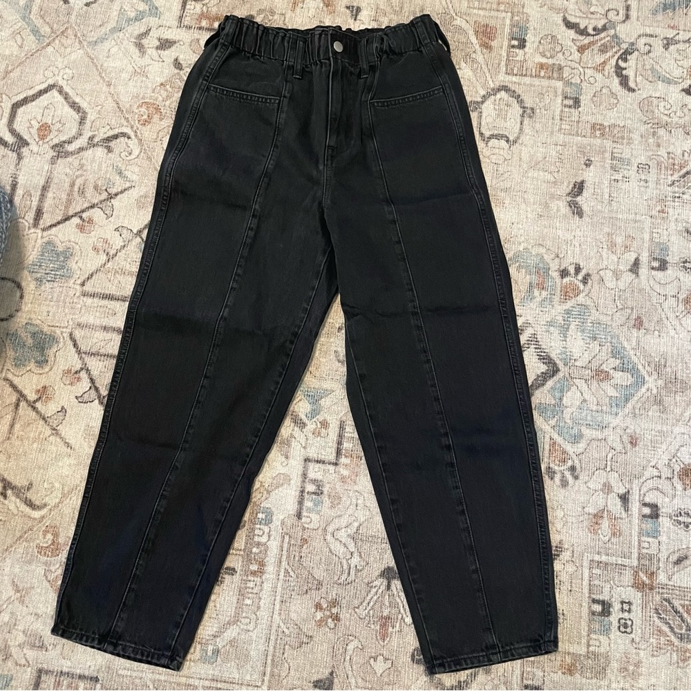 Madewell Pull-On Balloon Jeans: Paperbag Edition - Small